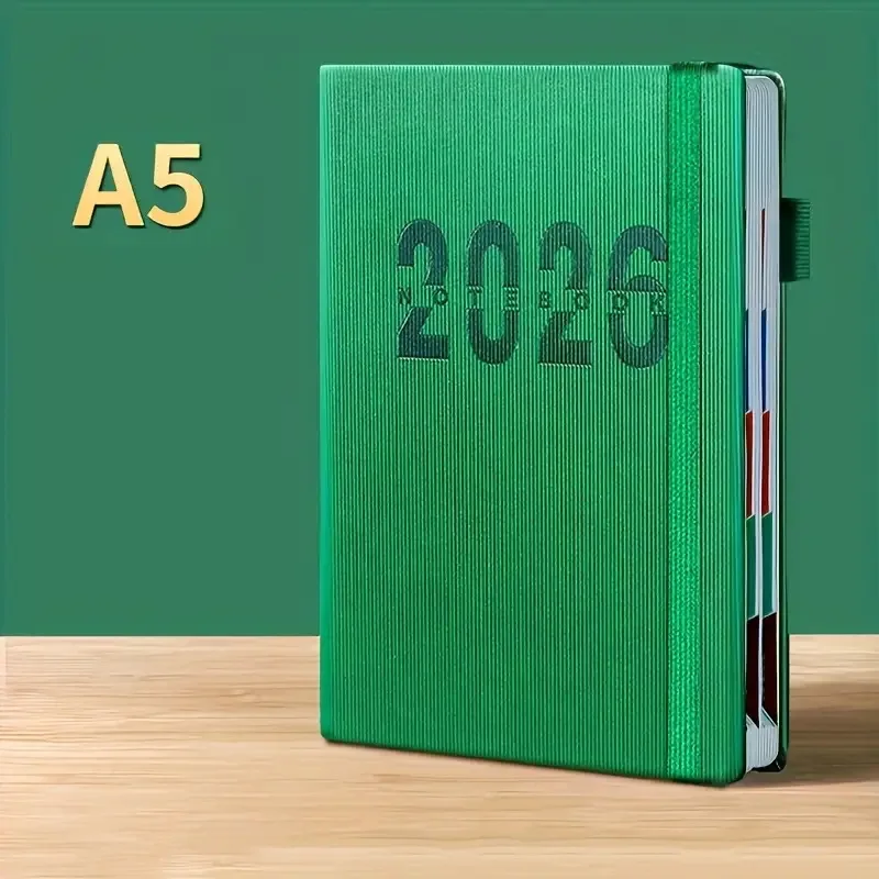 A5 Notizblock Planer Tagebuch Schreibblock Büro 2026 365 Tage - Bild 10 von 12