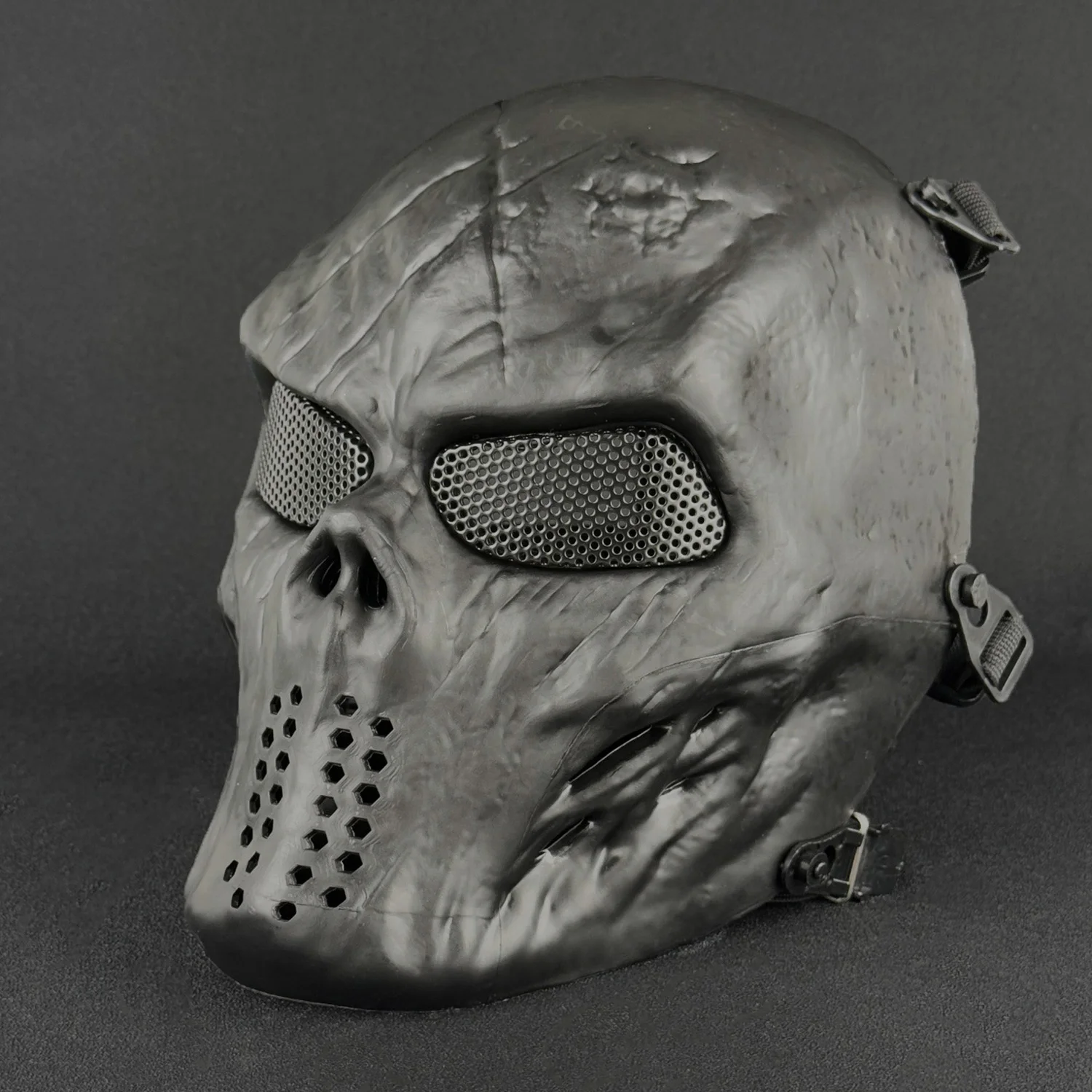 Taktische Skelettmaske Vollgesichtsschutz Airsoft Cosplay Halloween - Bild 7 von 14