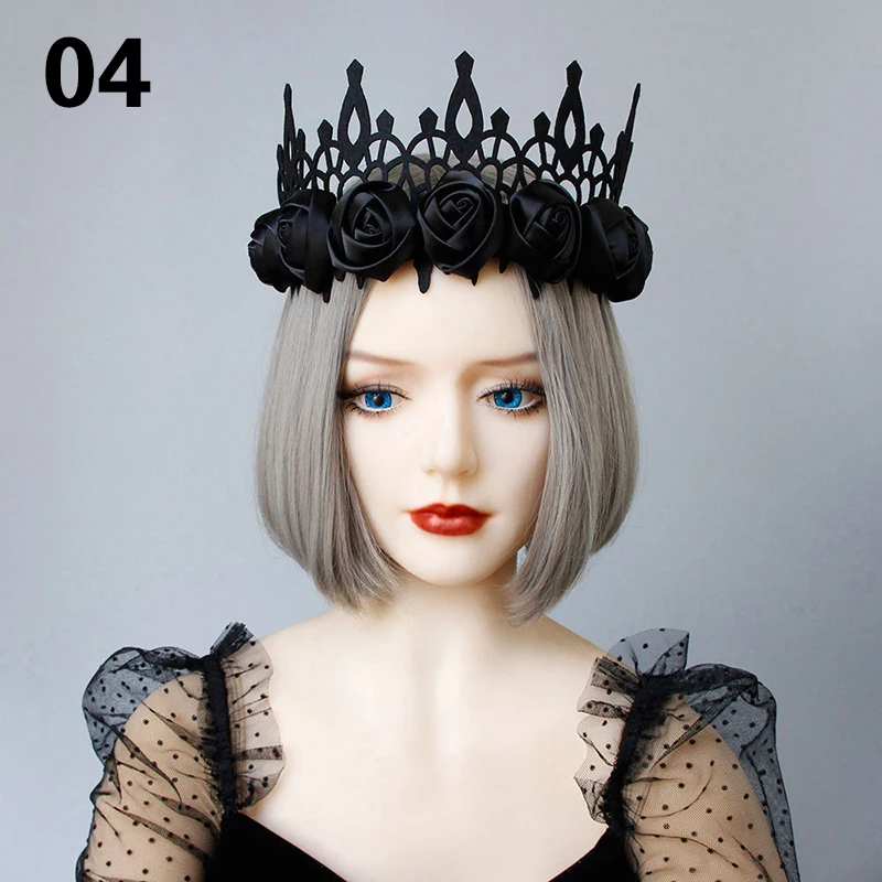 Vintage Gothic Hexenkopf Kranz Rosen Tiara Stirnband Cosplay Party - Bild 7 von 15