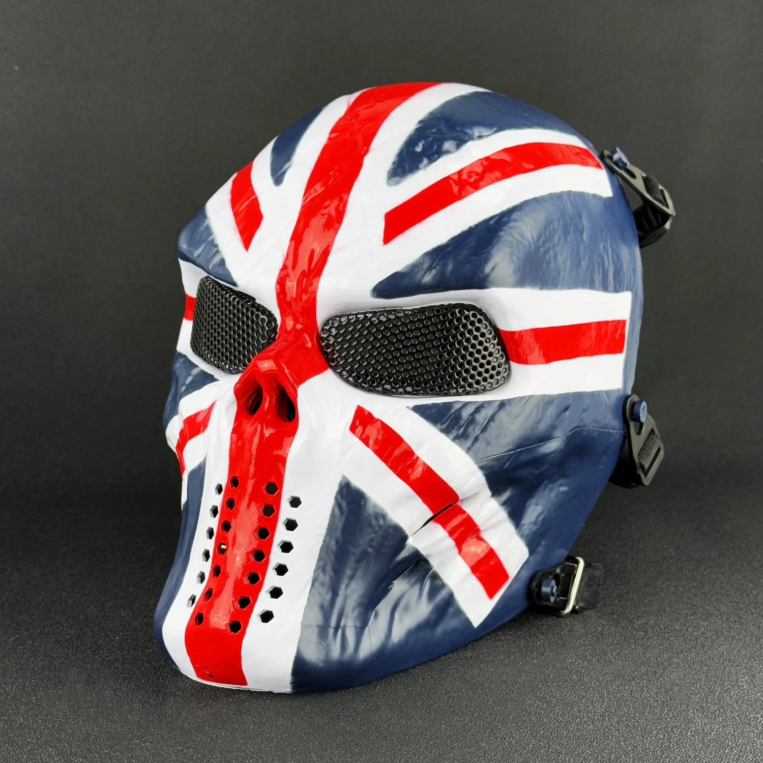 Taktische Skelettmaske Vollgesichtsschutz Airsoft Cosplay Halloween - Bild 10 von 14