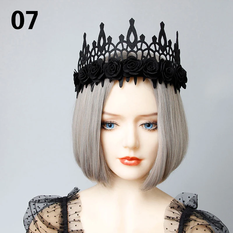 Vintage Gothic Hexenkopf Kranz Rosen Tiara Stirnband Cosplay Party - Bild 14 von 15
