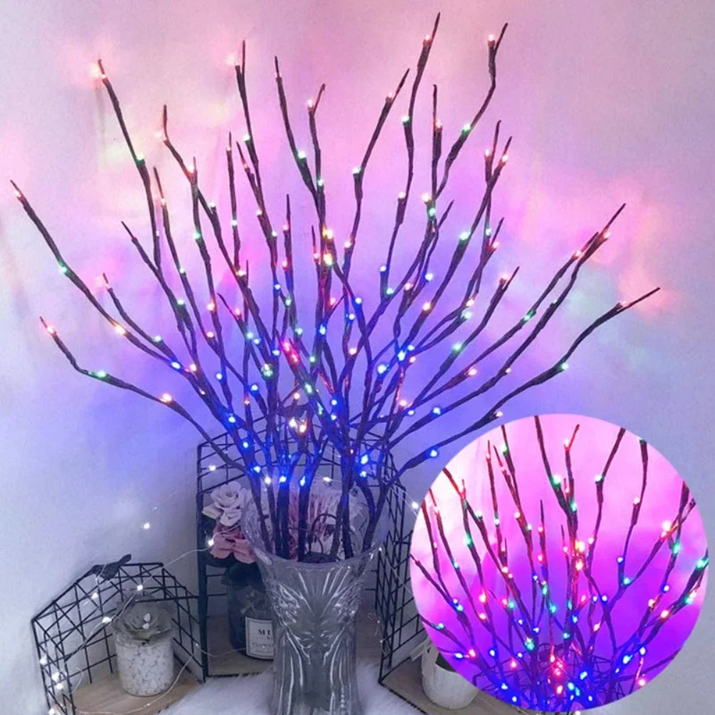 LED Baum Zweig Lichter Biegsam Multi-Farbe Dekoration Nacht Licht - Bild 15 von 18