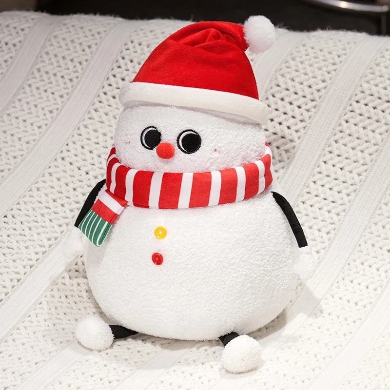 Weihnachtsdeko Plüsch Figuren Santa Elch Schneemann Hirsch Lebkuchen - Bild 8 von 11