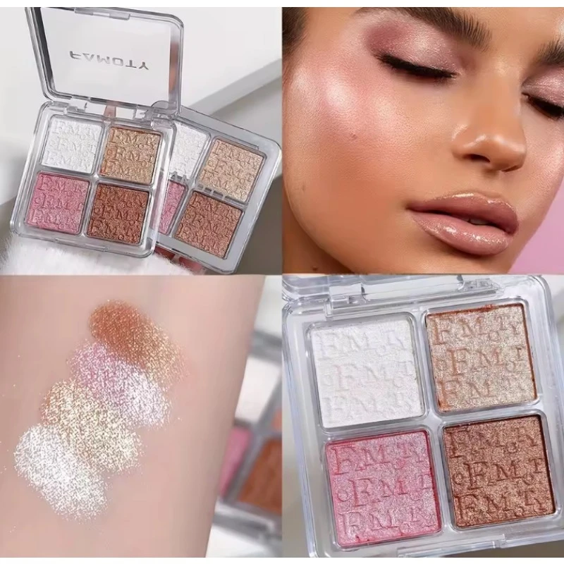 Gesichts Highlighter Palette Illuminator Bronzer Schimmernd Glitzernd Wasserfest - Bild 7 von 7
