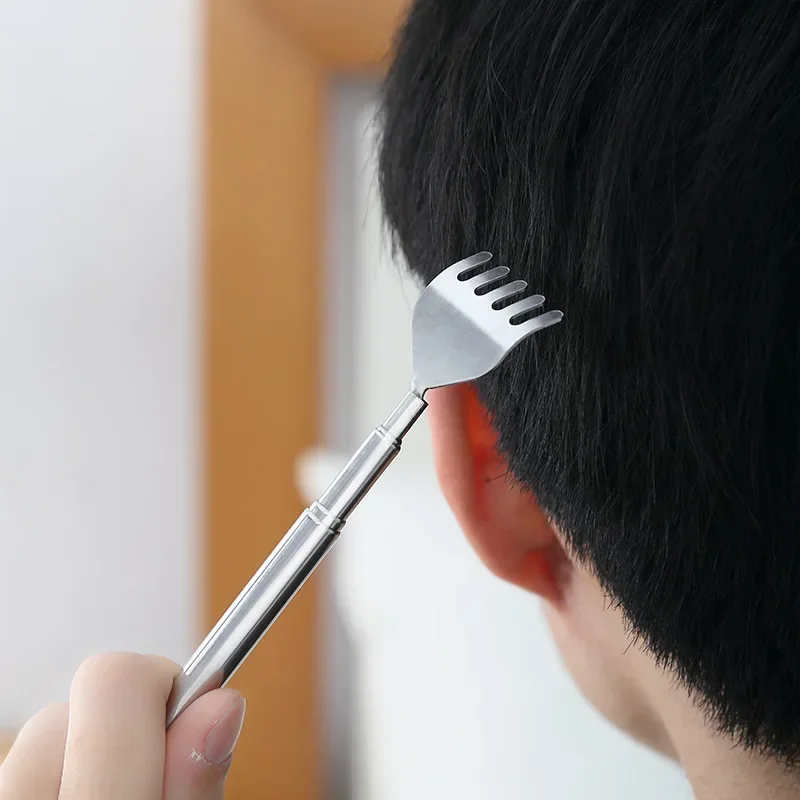 Teleskop Rückenkratzer Massagegerät Edelstahl vielseitig kompakt - Bild 1 von 9