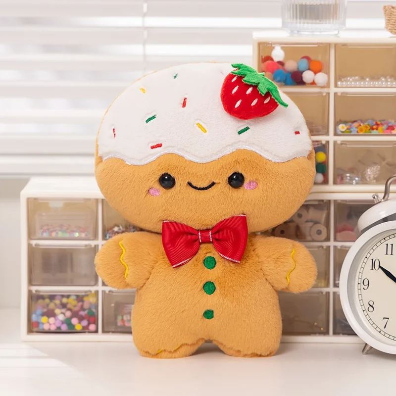 Weihnachtsdeko Plüsch Figuren Santa Elch Schneemann Hirsch Lebkuchen - Bild 7 von 11
