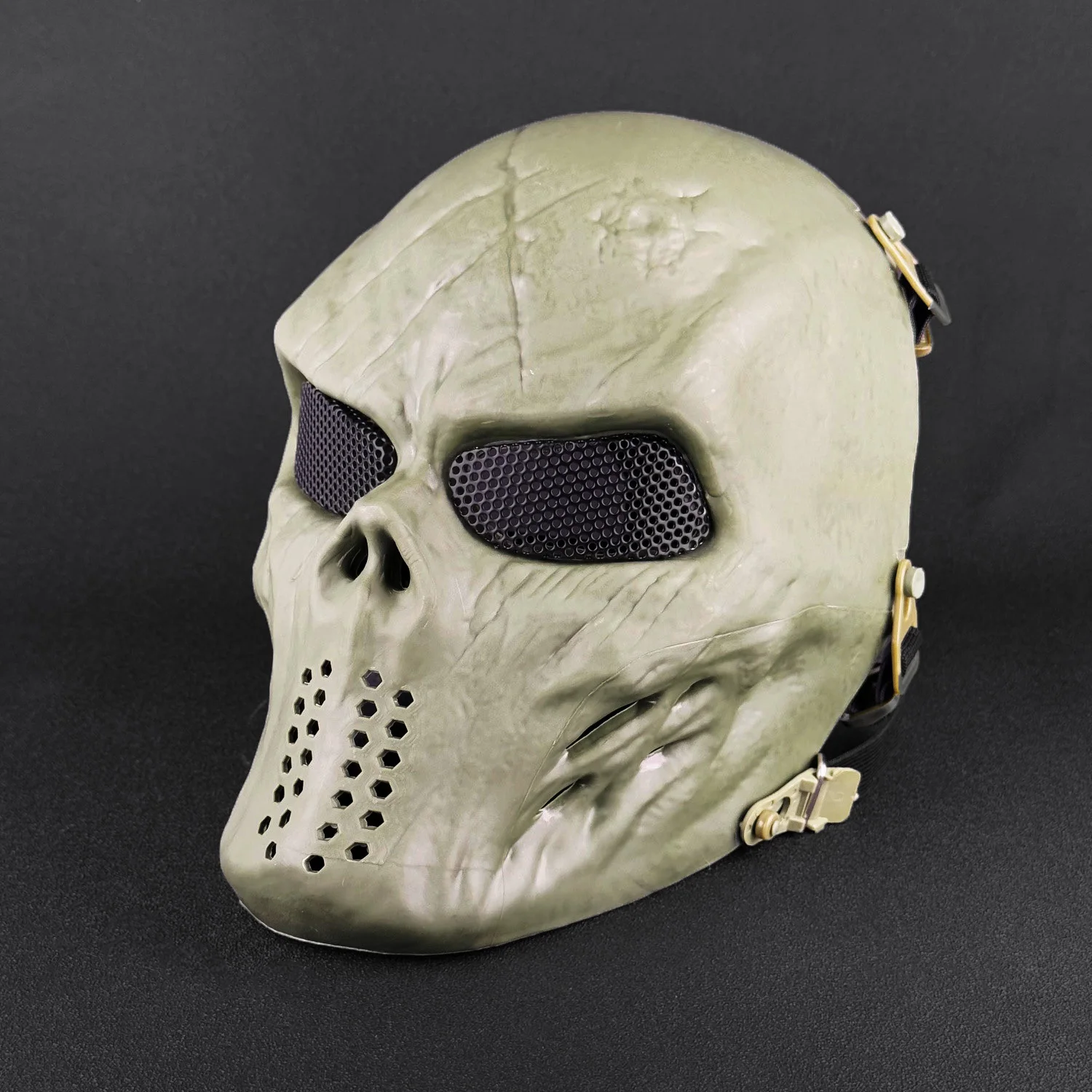 Taktische Skelettmaske Vollgesichtsschutz Airsoft Cosplay Halloween - Bild 13 von 14