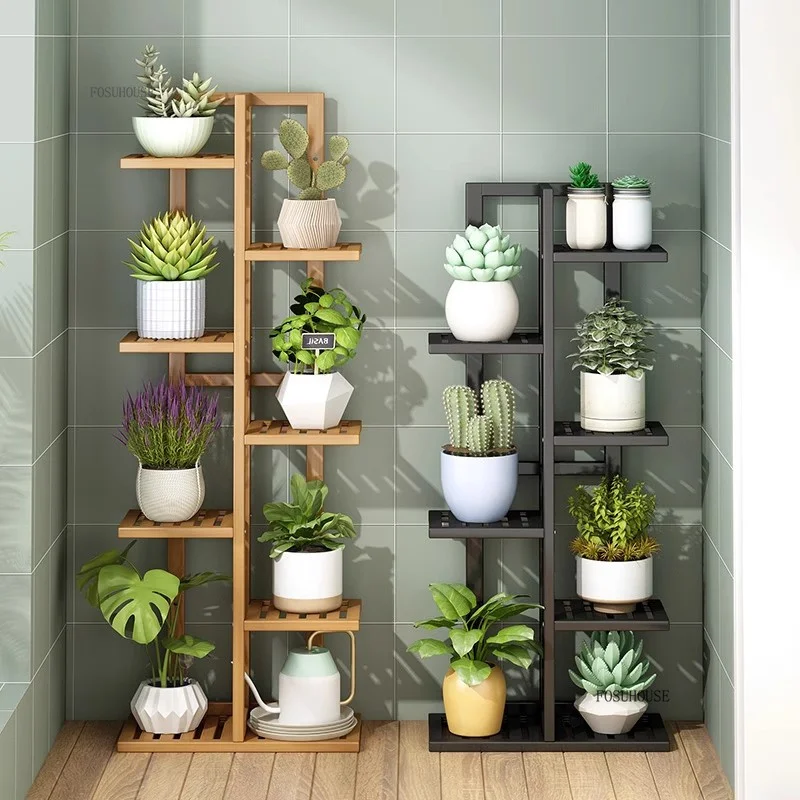 Massiver Blumenständer Pflanzenregal Indoor Balkon Bodenpflanzenständer - Bild 1 von 15