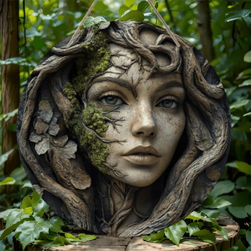 Holzschild Wald Elf Baum Geist Wanddekoration 8 Zoll Außen Innen Raum - Bild 7 von 10