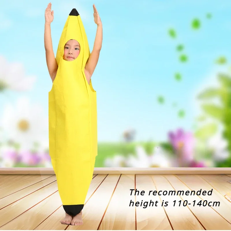 Banana Kostüm Erwachsenen Kinder Lustig Obst Halloween Party Maskerade - Bild 8 von 8