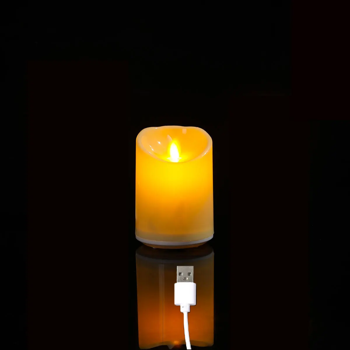 wiederaufladbare LED-Kerzen mit USB beweglicher Docht tanzende Flammen - Bild 9 von 9