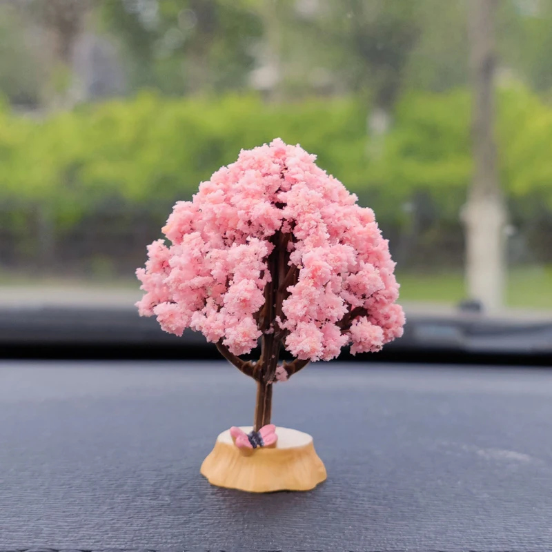 Auto Mini Baum Dekoration Harz Kunststofffaser Grüne Pflanze Zubehör