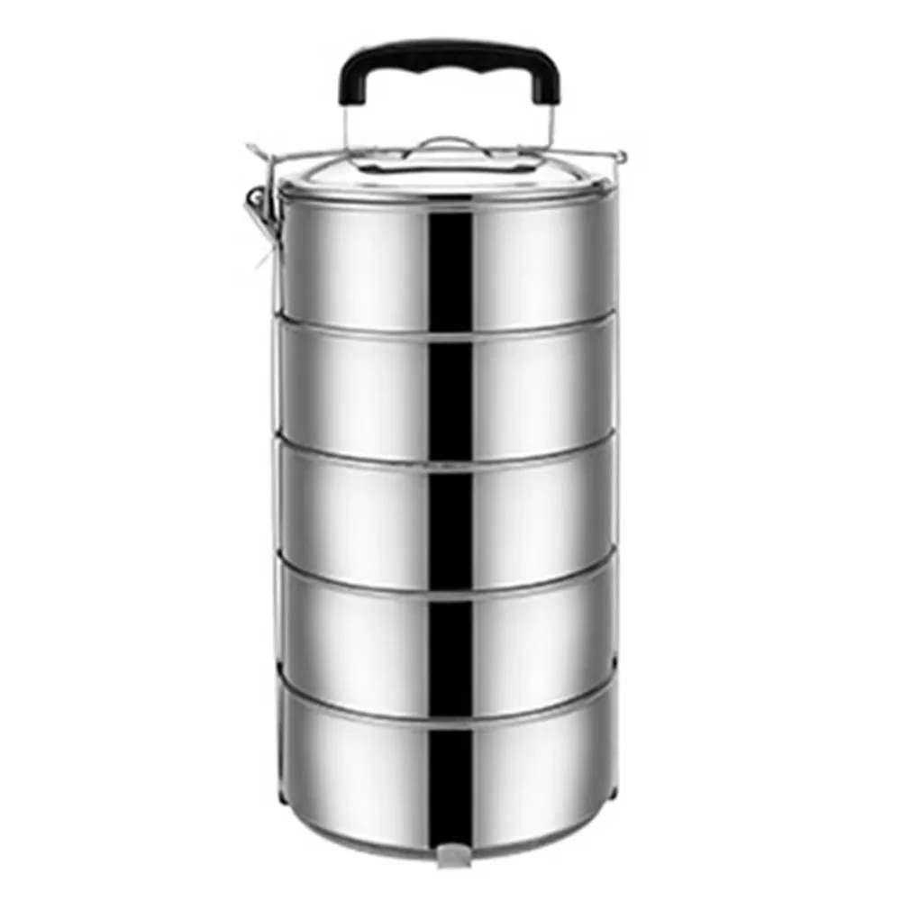 Stapelbare Lunchbox Edelstahl Mehrschichtig Auslaufsicher Tragbar