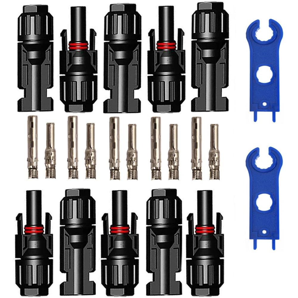Solar Anschluss Sets Wasserdicht Stecker Kabelverbinder Schraubenschlüssel