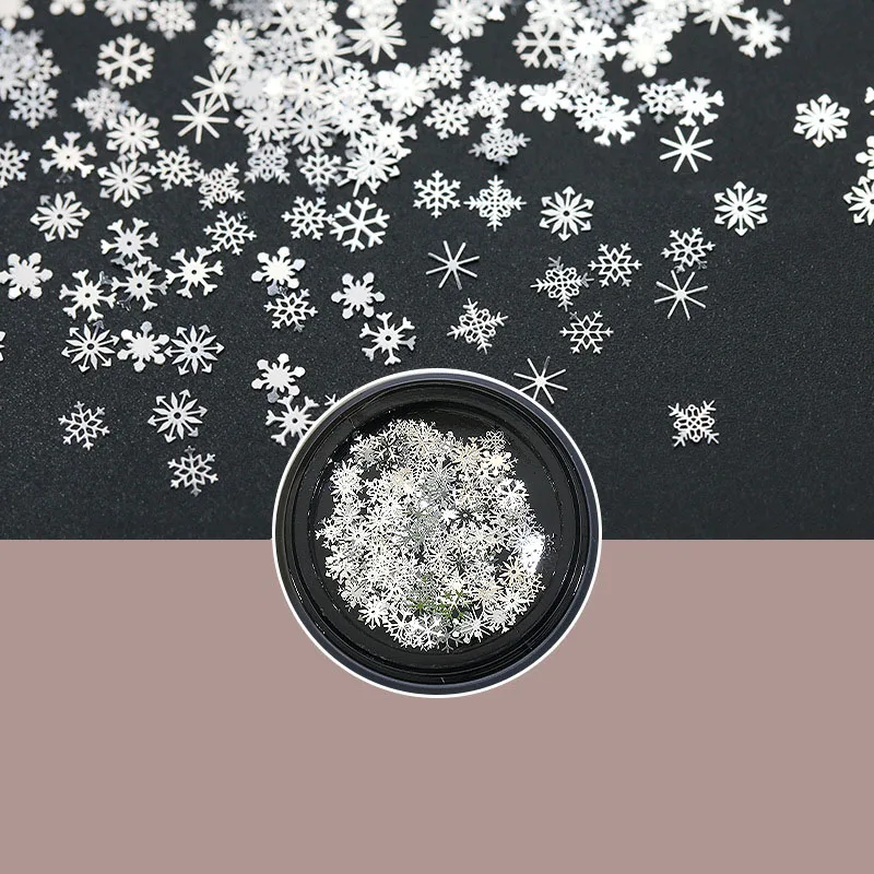3D Schneeflocken Nail Art Dekorationen Nagel Schmuck Weihnachten Gold