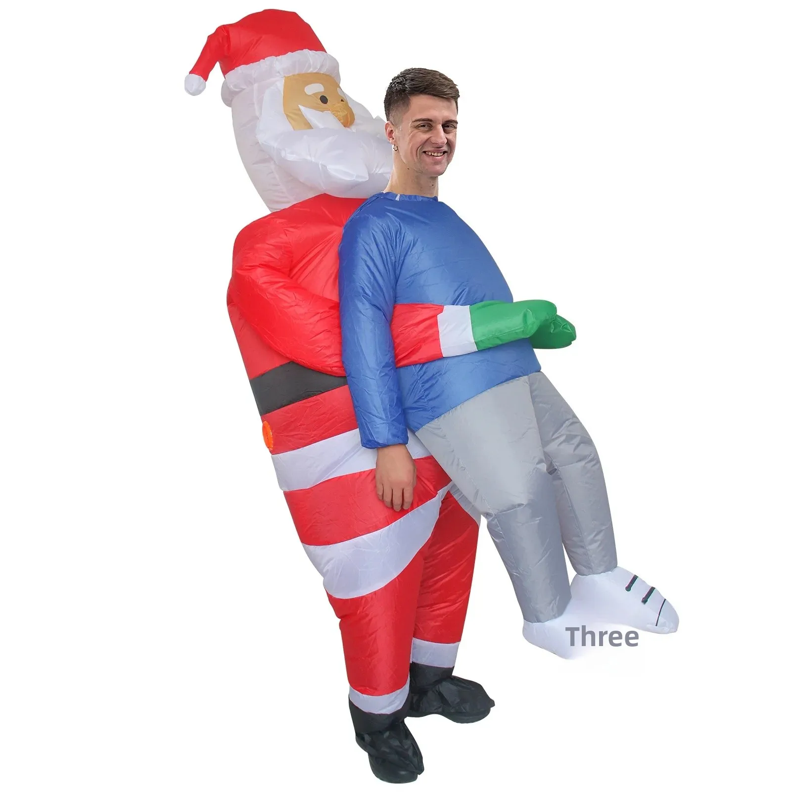 Aufblasbares Weihnachtsmann Kostüm Festlich Feierlich Mehrzweck - Produktbild 2