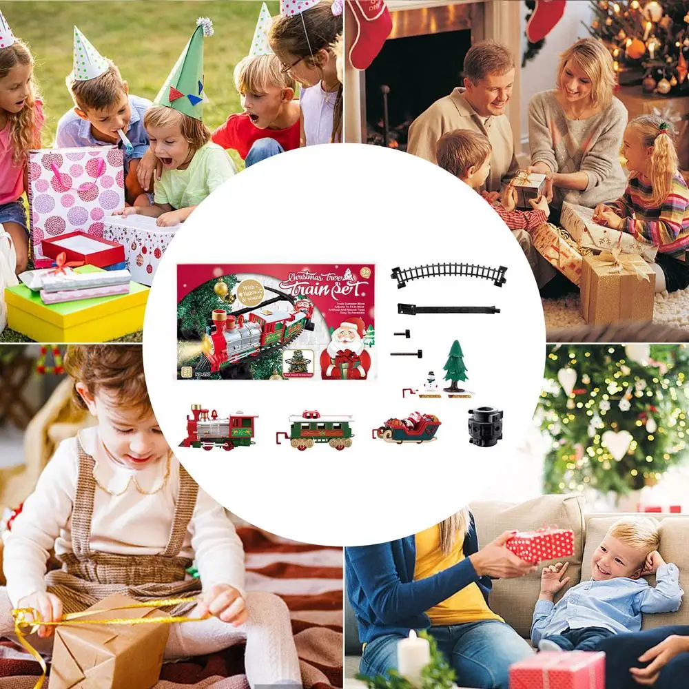 Elektrischer Weihnachtszug Set Dekoration Kinderparty Geschenk festliche - Produktbild 3