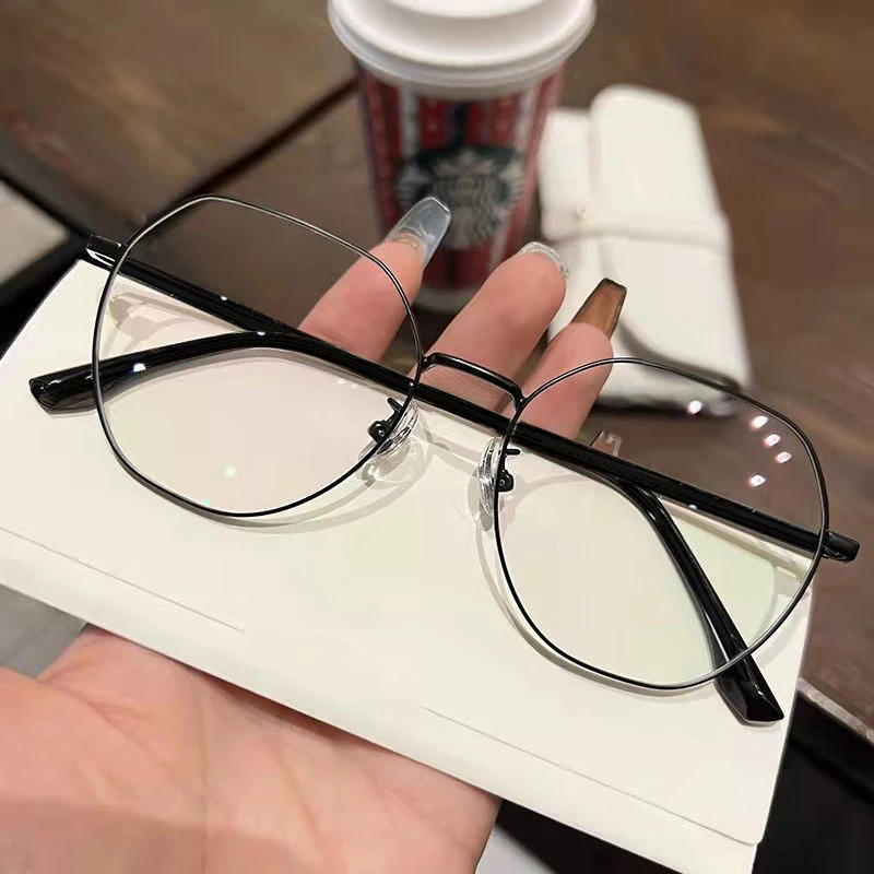Transparente Computerbrille Damen Herren Anti Blaulicht runde Brille