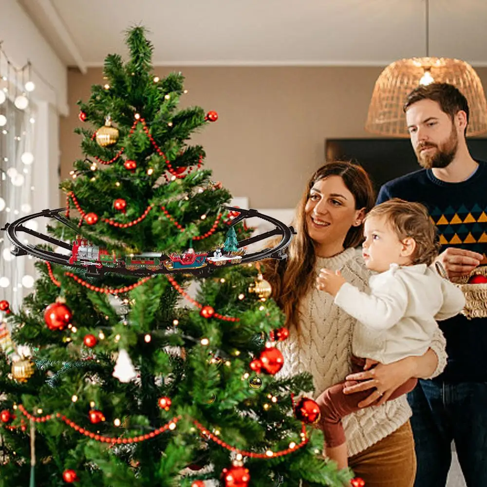Elektrischer Weihnachtszug Set Dekoration Kinderparty Geschenk festliche - Produktbild 2