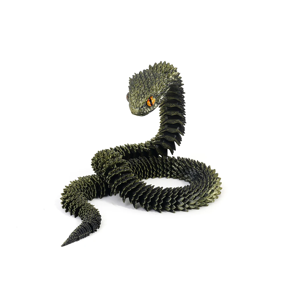 3D-gedruckter Tierfigur Schlangendrache Dekoration Spielzeug Mehrfarbig