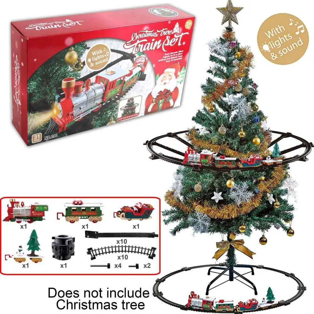 Elektrischer Weihnachtszug Set Dekoration Kinderparty Geschenk festliche - Produktbild 4